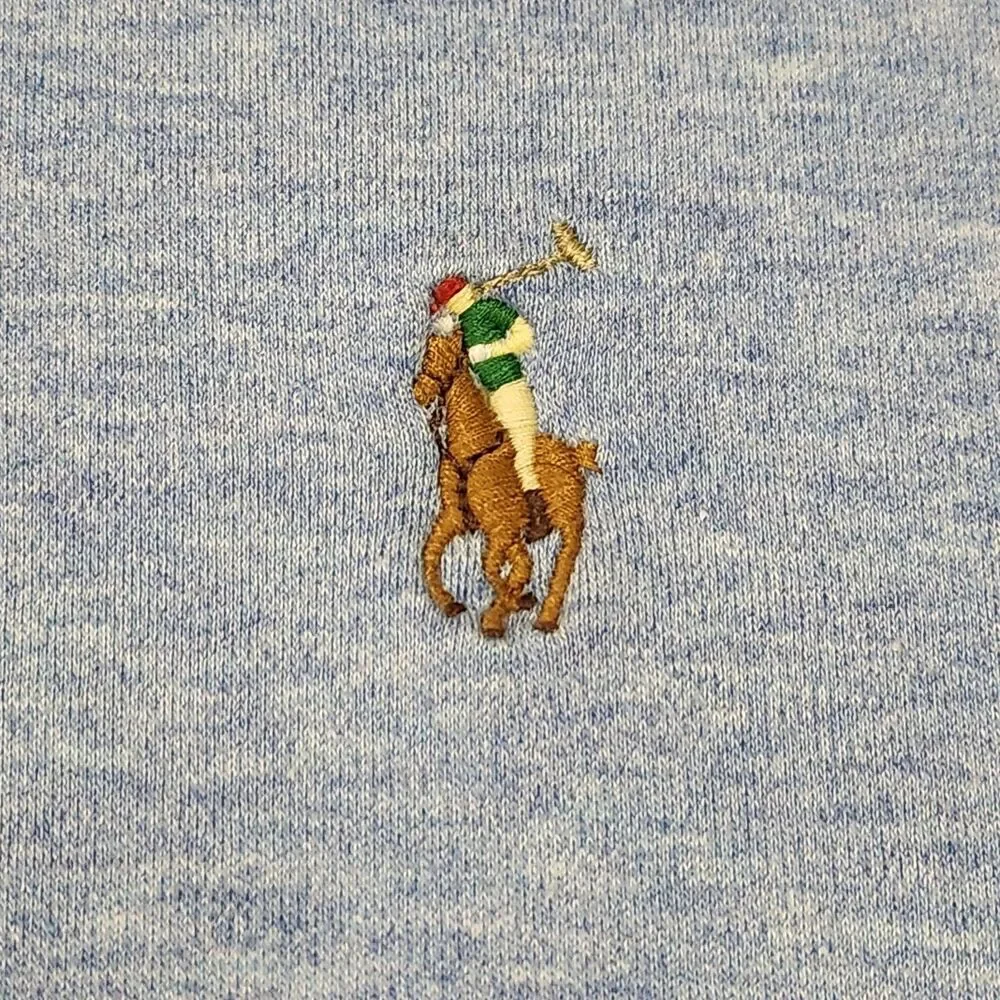 Polo Ralph Lauren Long Sleeve Polo Shirt Men's XL Light Blue Classic Fit Stretch